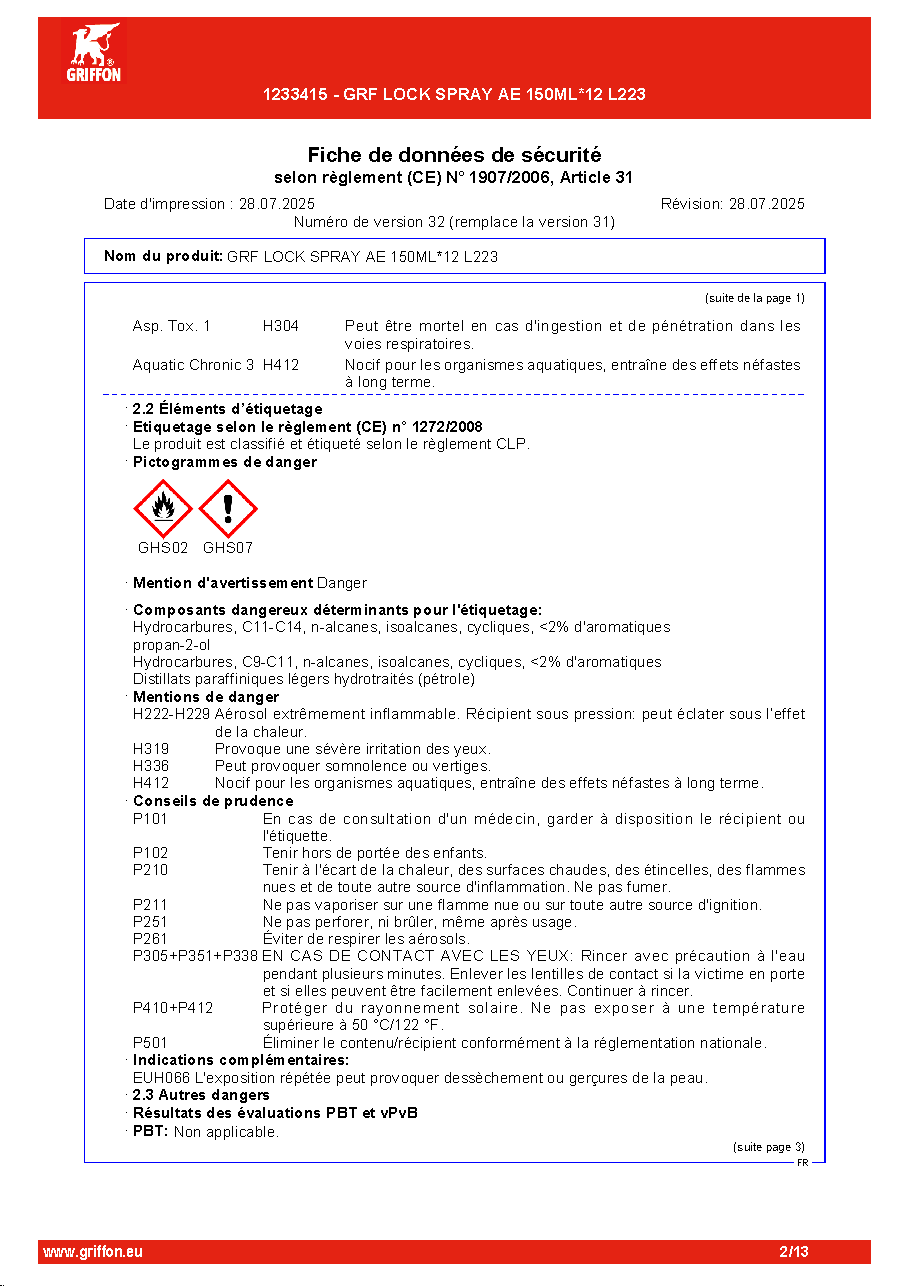 Fiche technique fournisseur