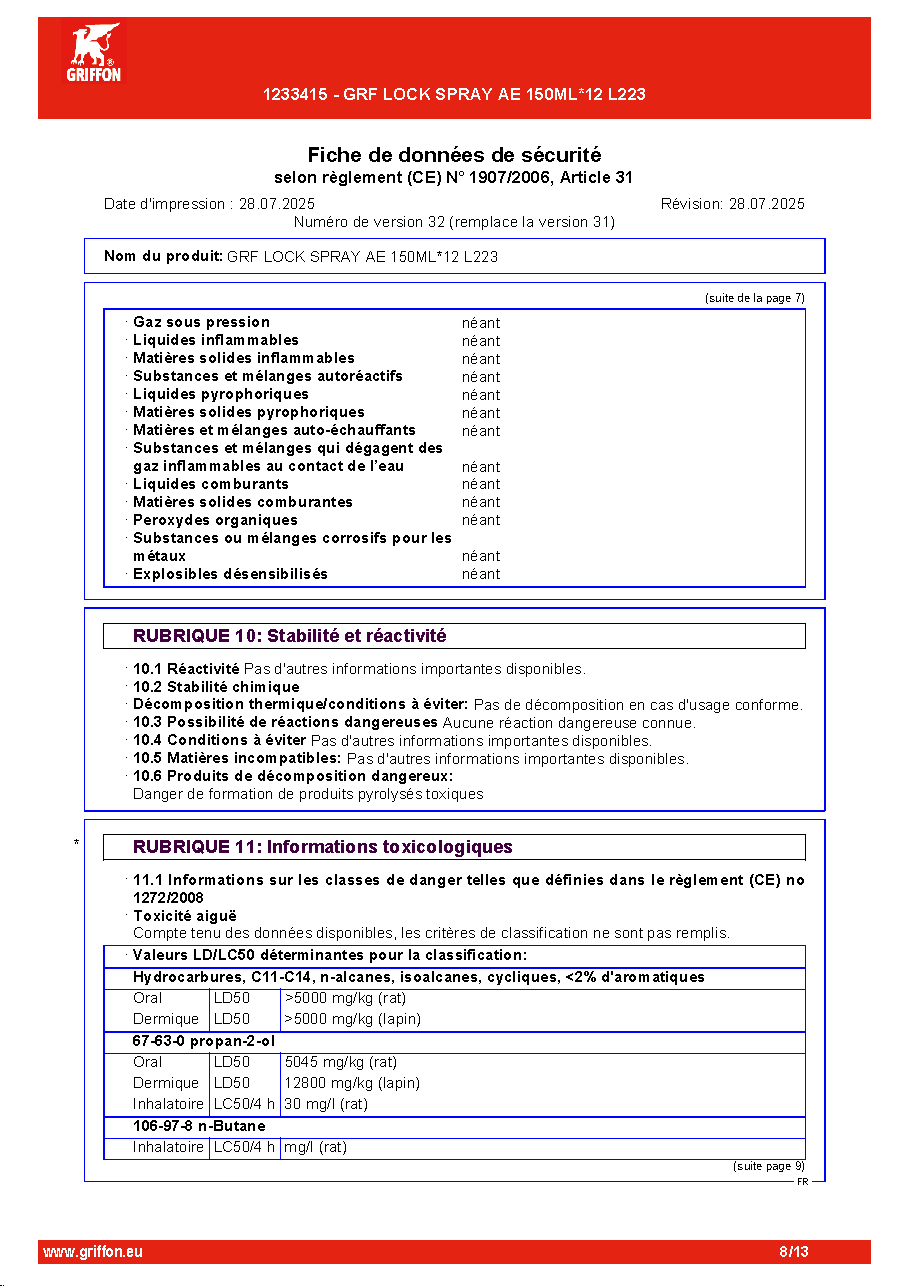 Fiche technique fournisseur