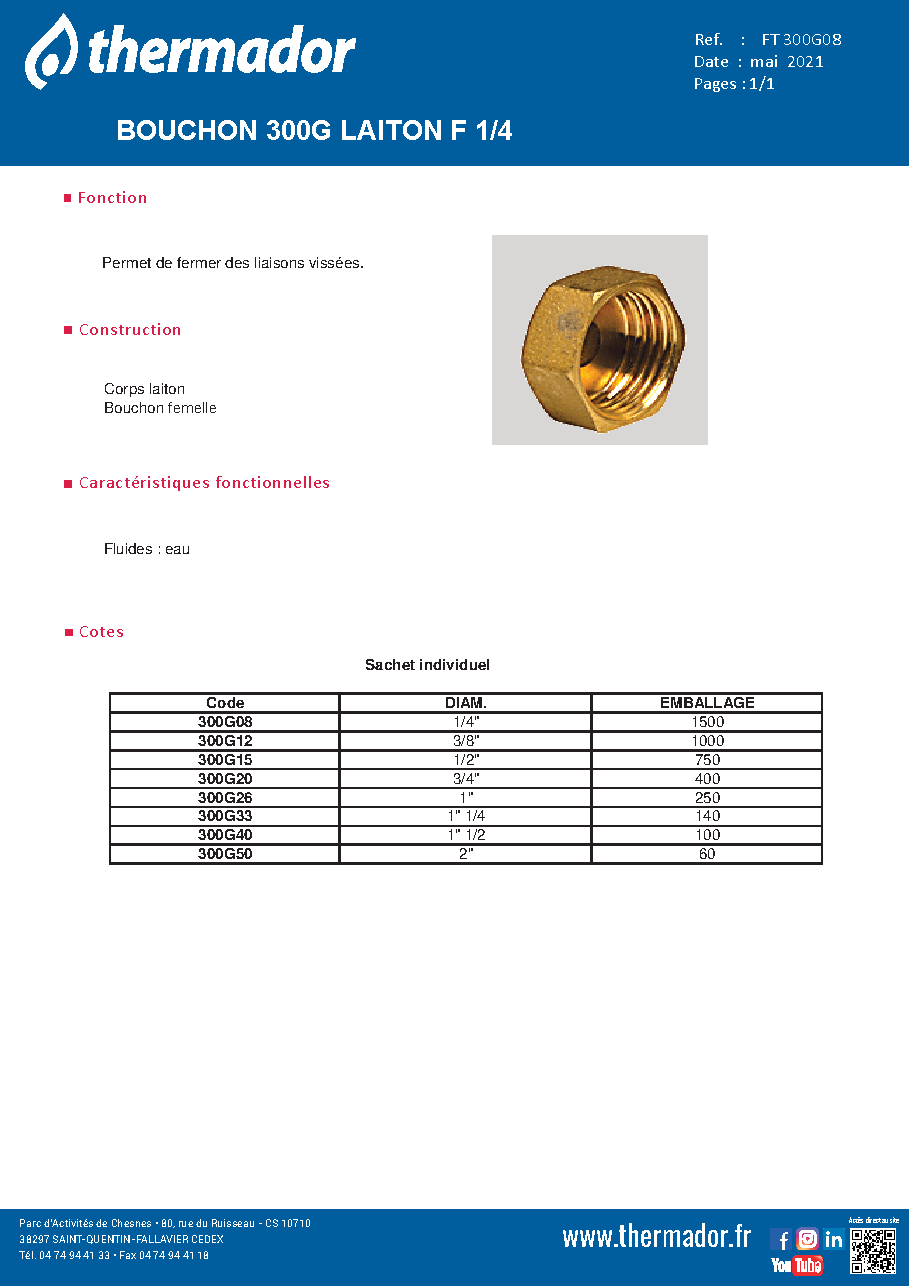 Fiche technique fournisseur