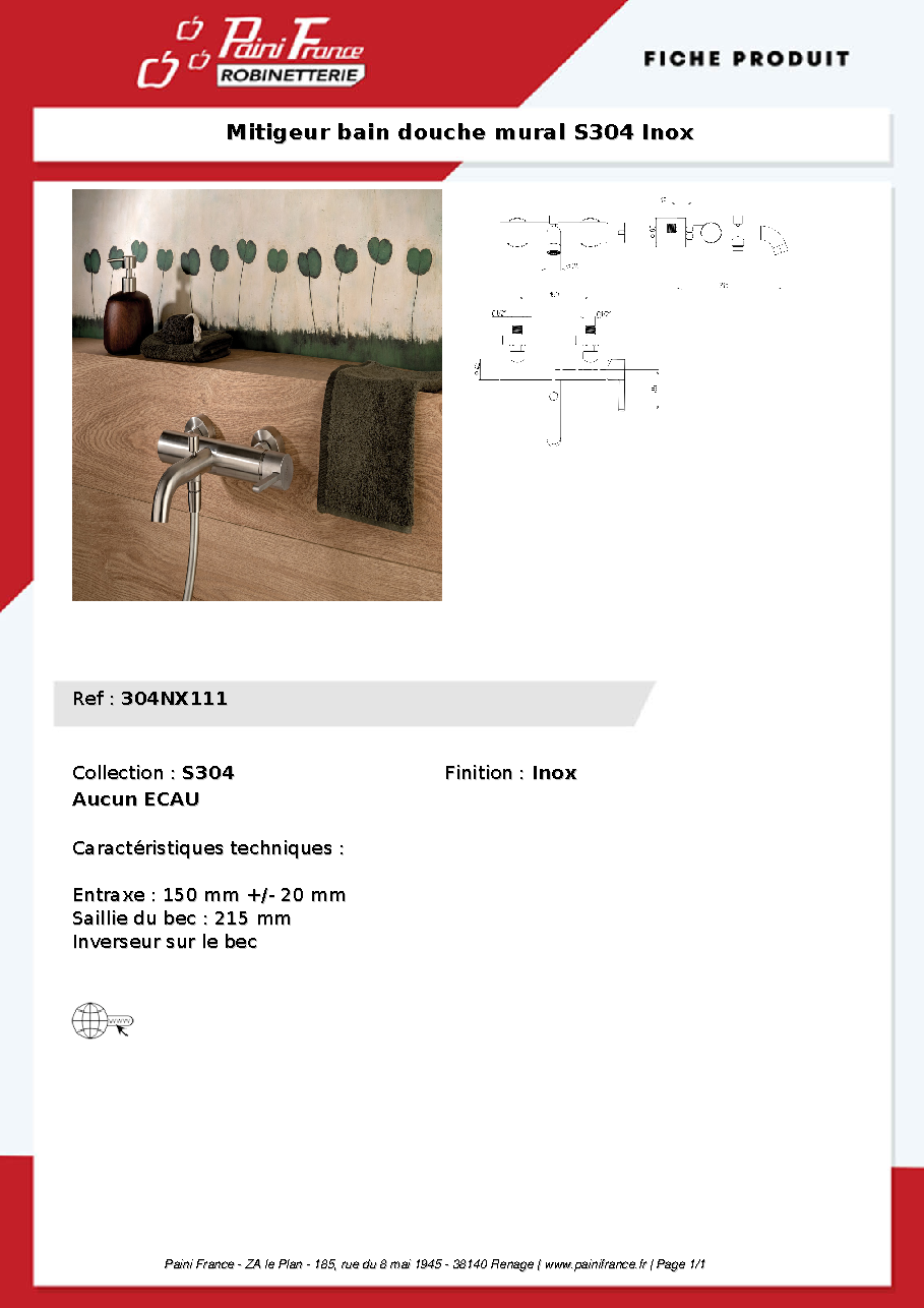 Fiche technique fournisseur