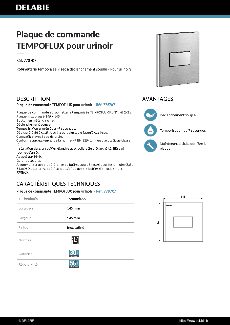 Fiche technique fournisseur