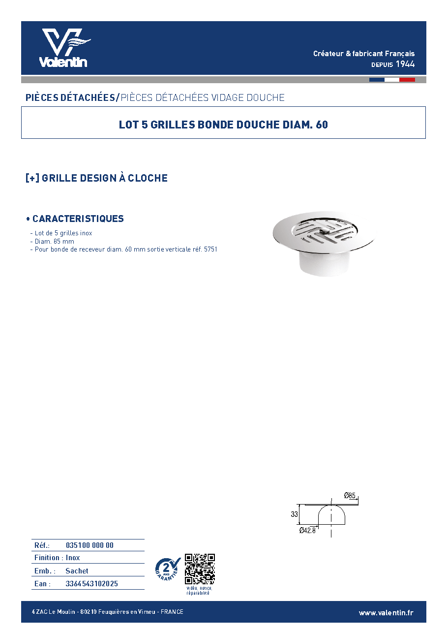 Fiche technique fournisseur