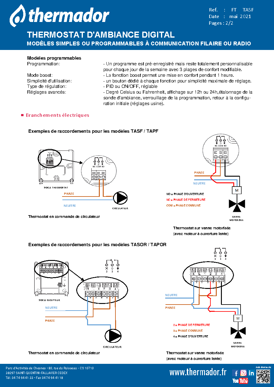 Fiche technique fournisseur