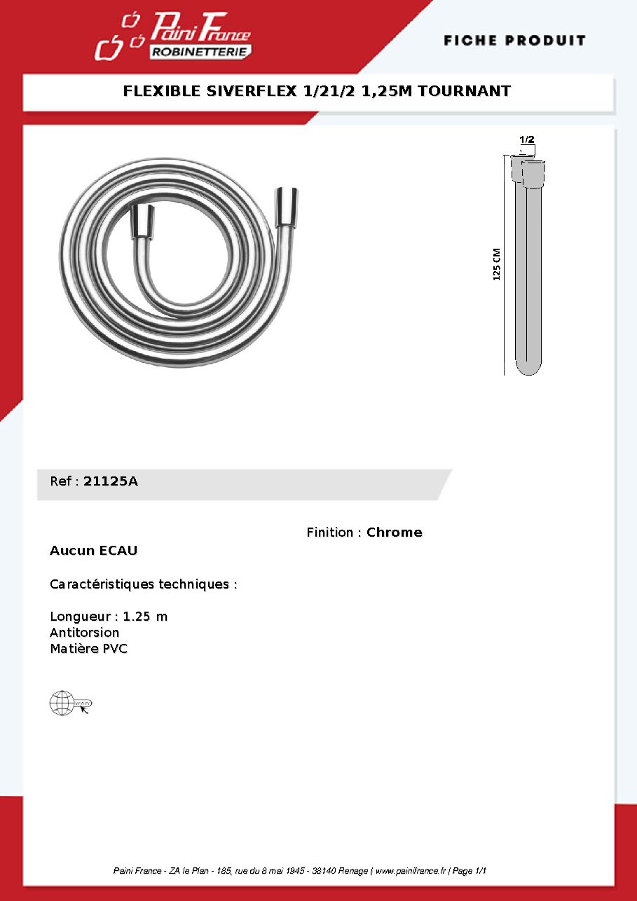 Fiche technique fournisseur