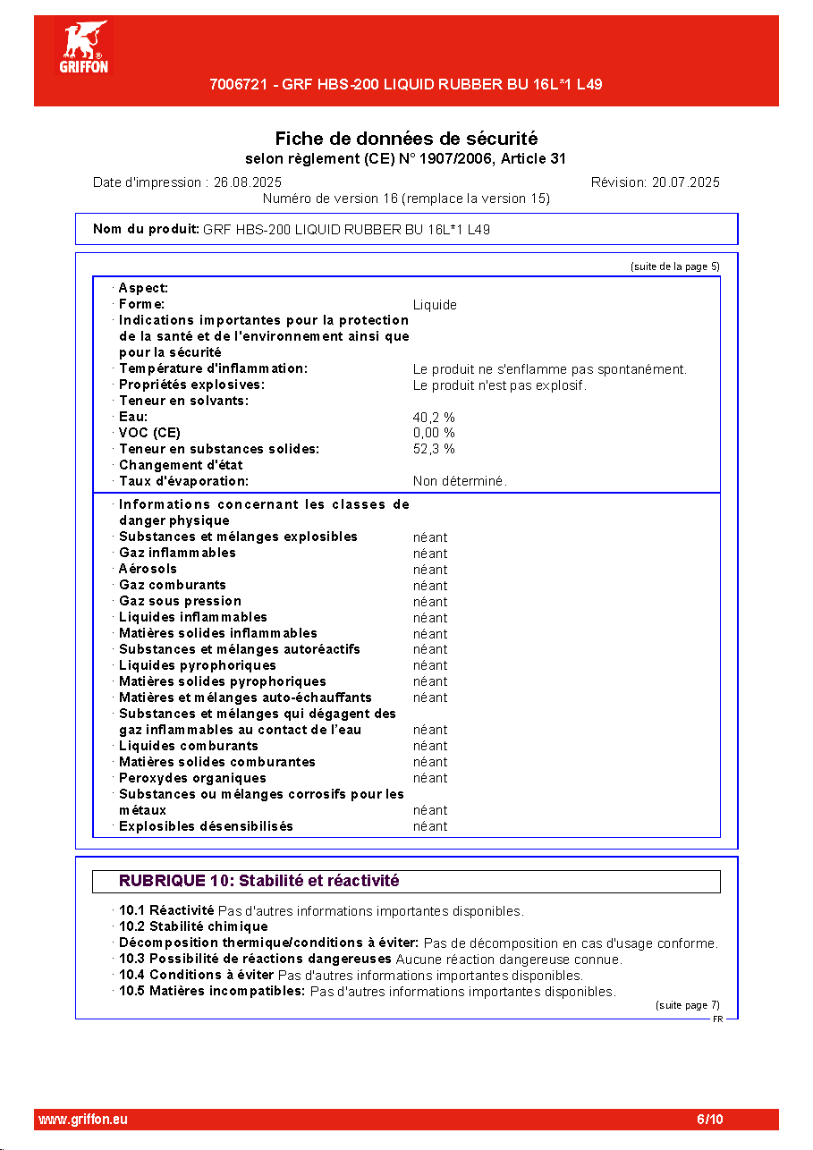 Fiche technique fournisseur