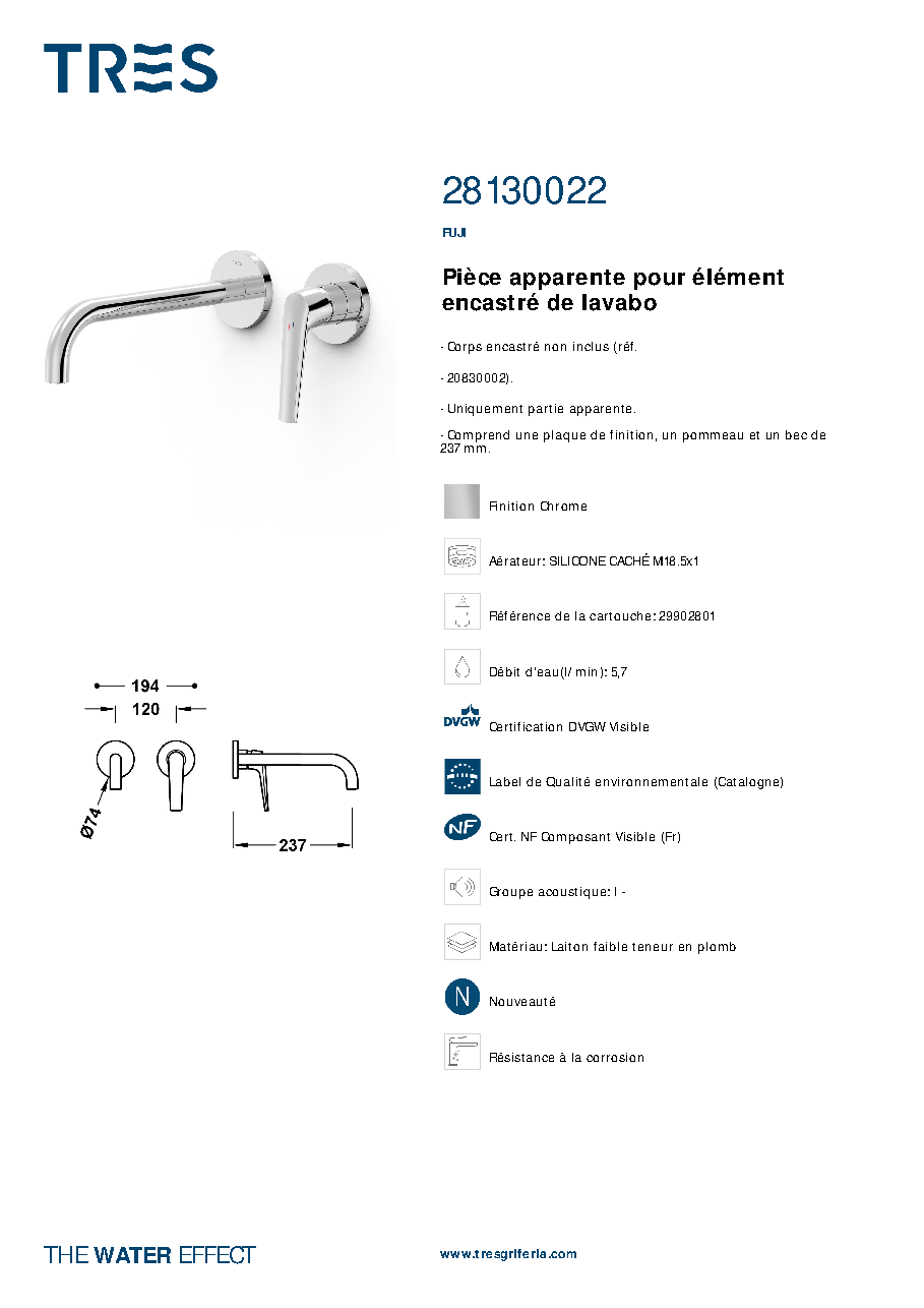 Fiche technique fournisseur