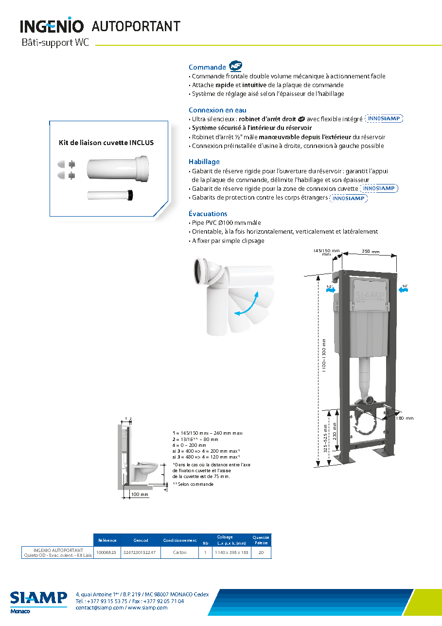 Fiche technique fournisseur