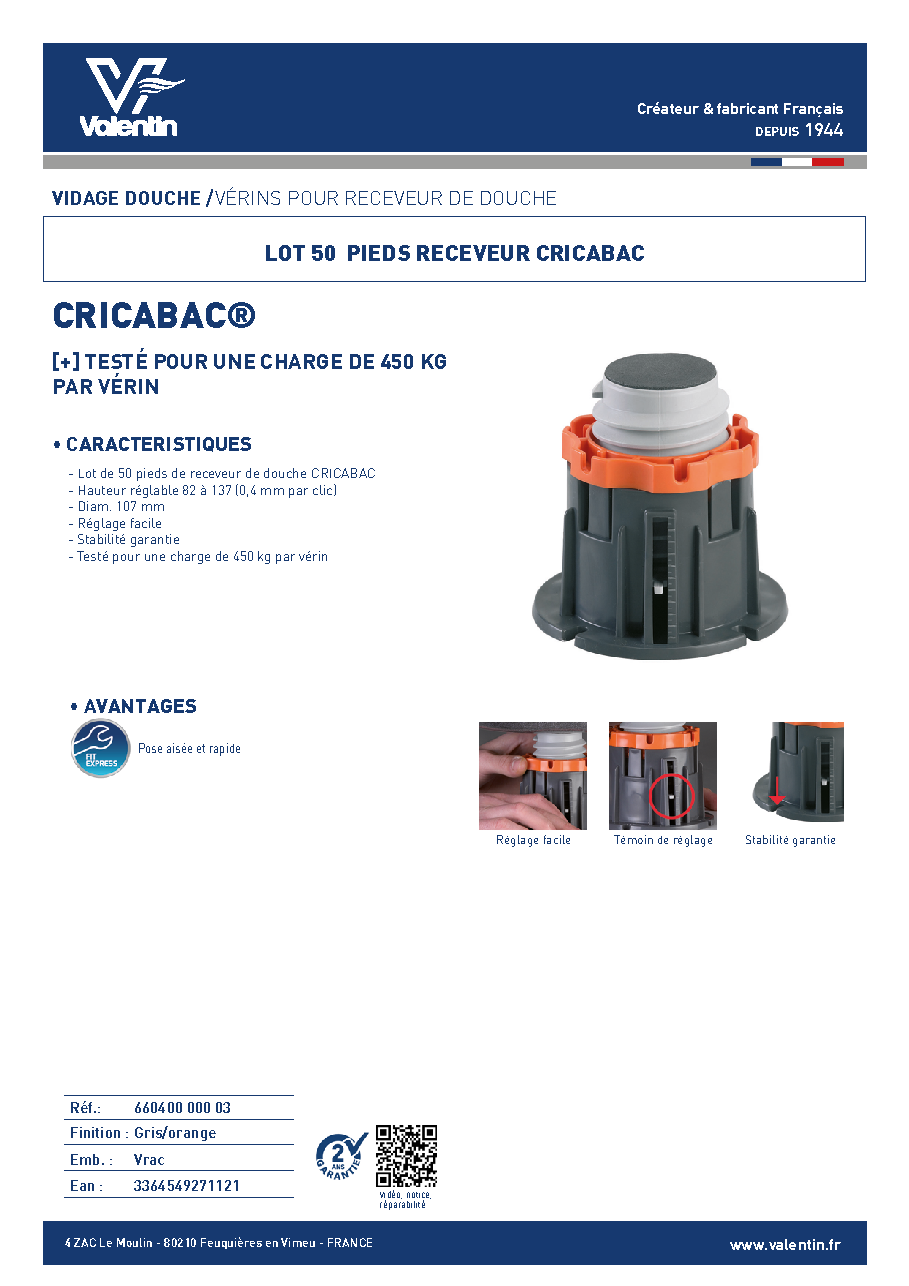 Fiche technique fournisseur