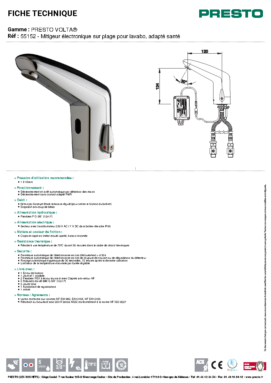 Fiche technique fournisseur