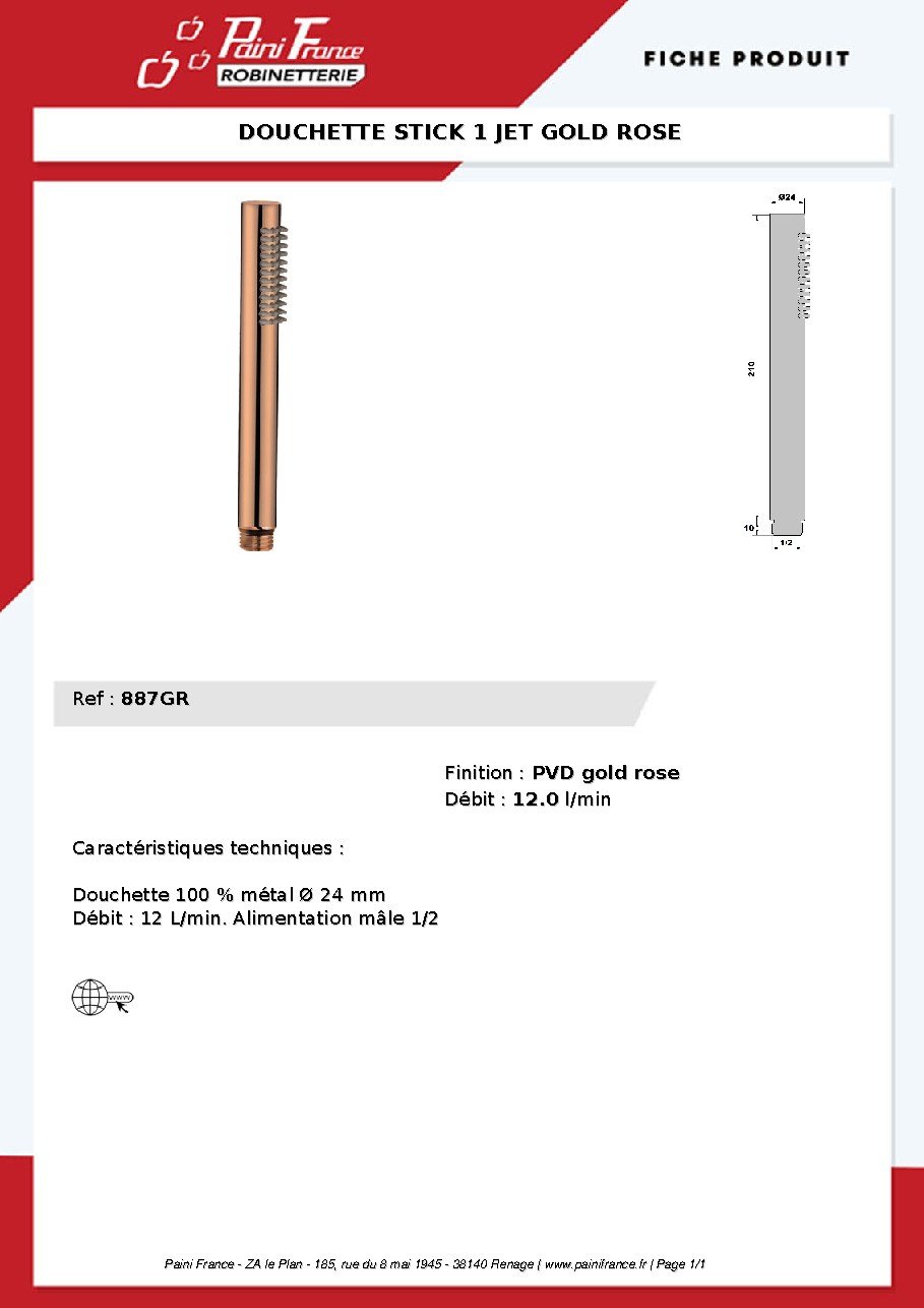 Fiche technique fournisseur
