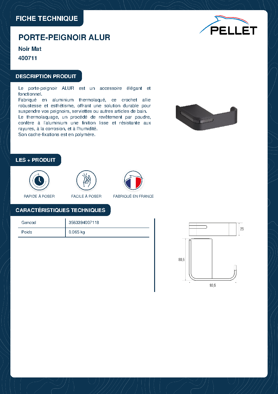 Fiche technique fournisseur