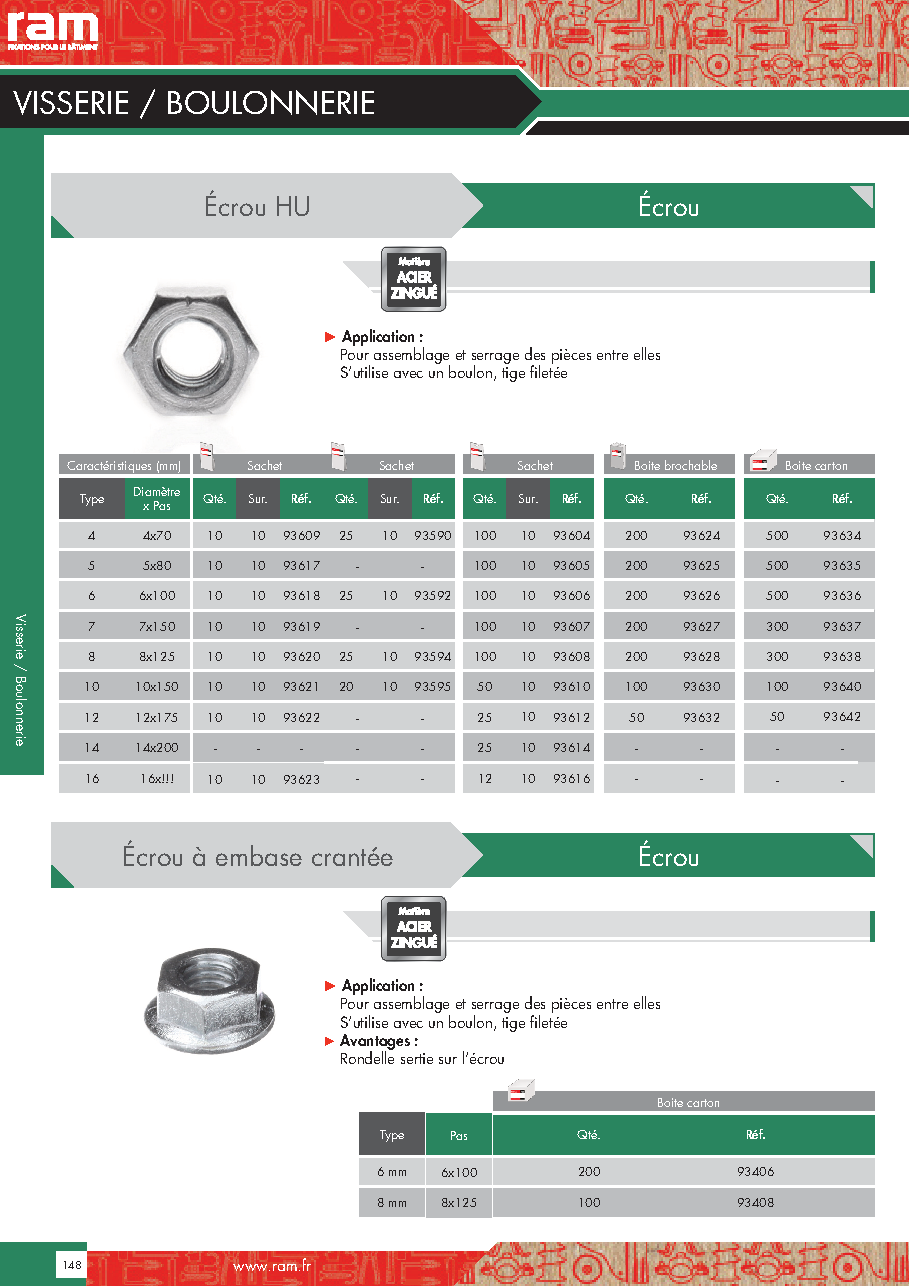 Fiche technique fournisseur