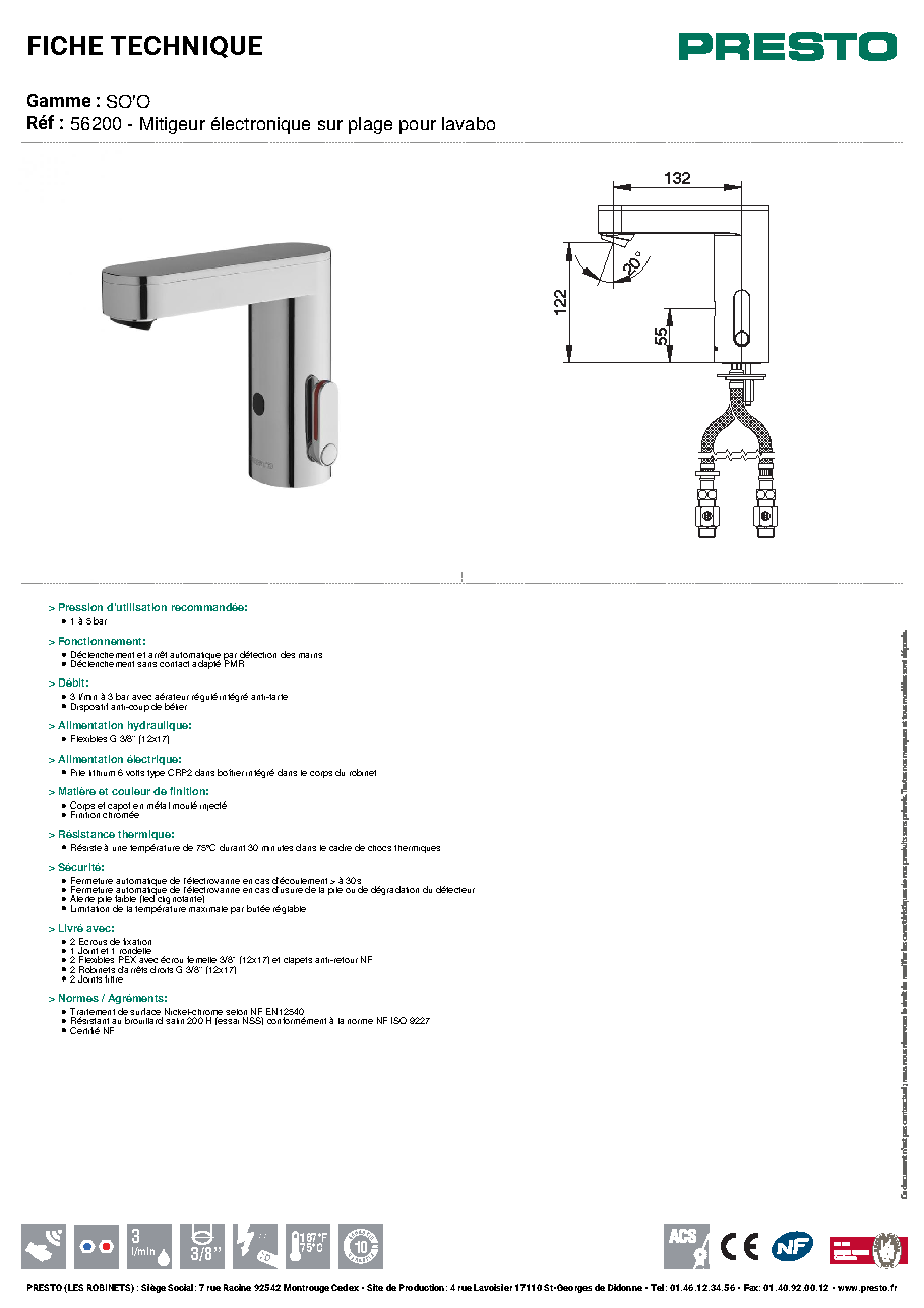 Fiche technique fournisseur