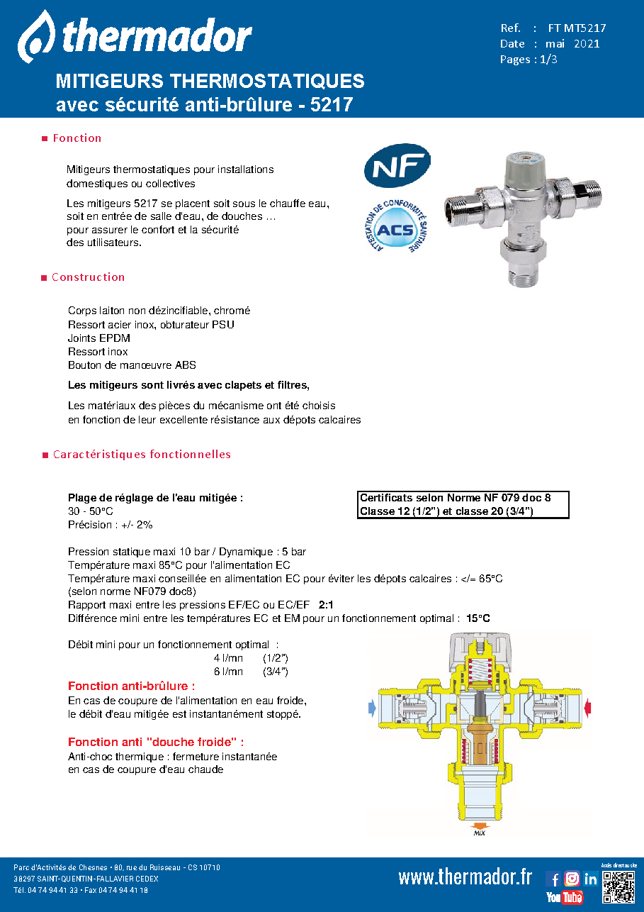 Fiche technique fournisseur