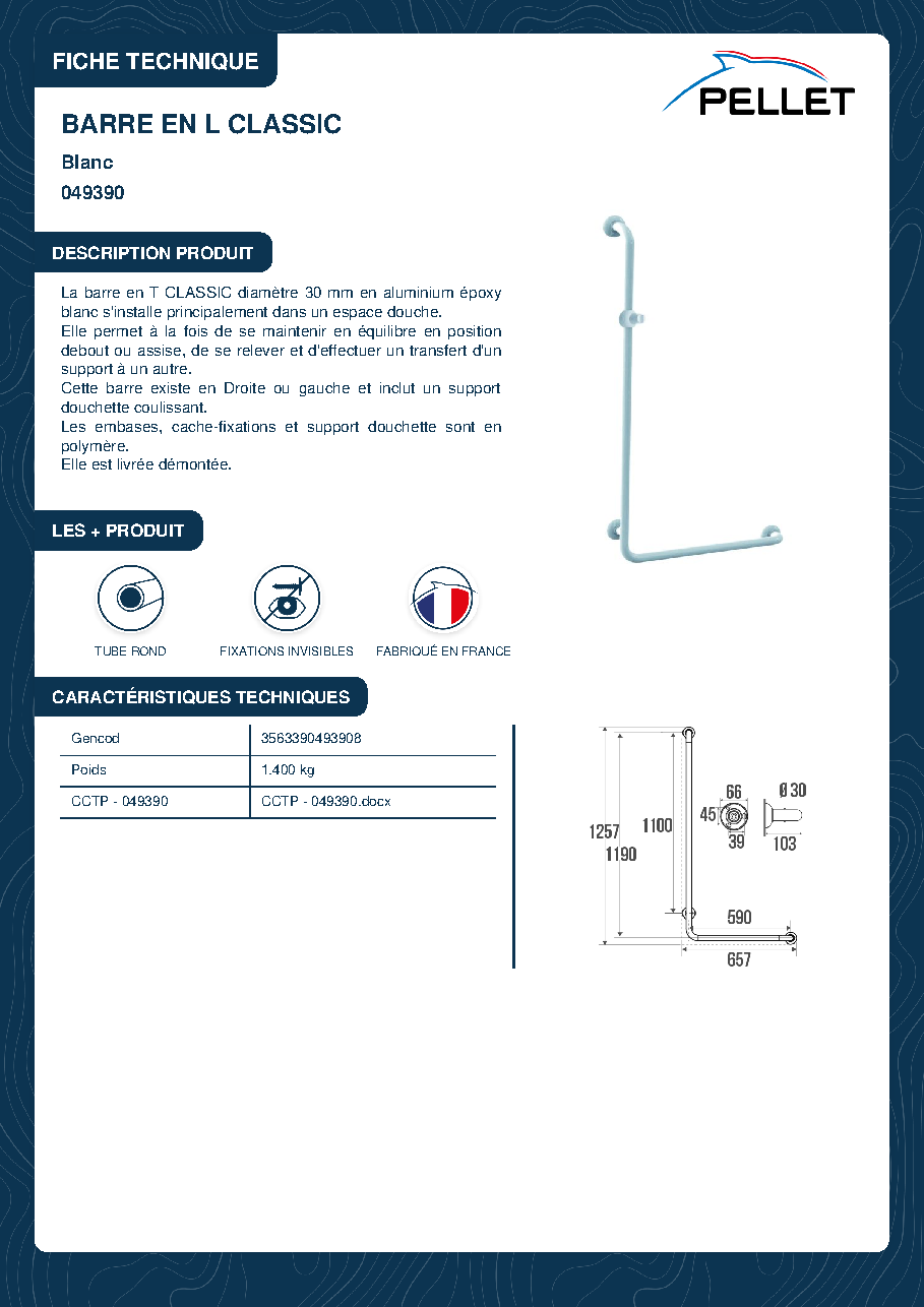 Fiche technique fournisseur