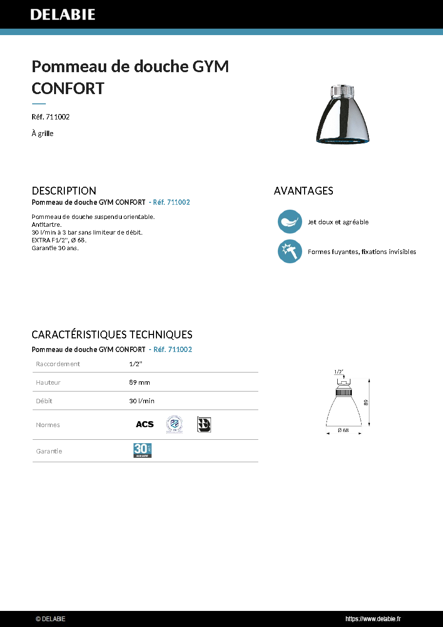 Fiche technique fournisseur