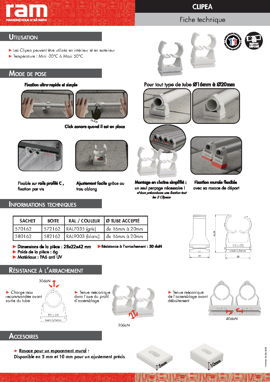 Fiche technique fournisseur