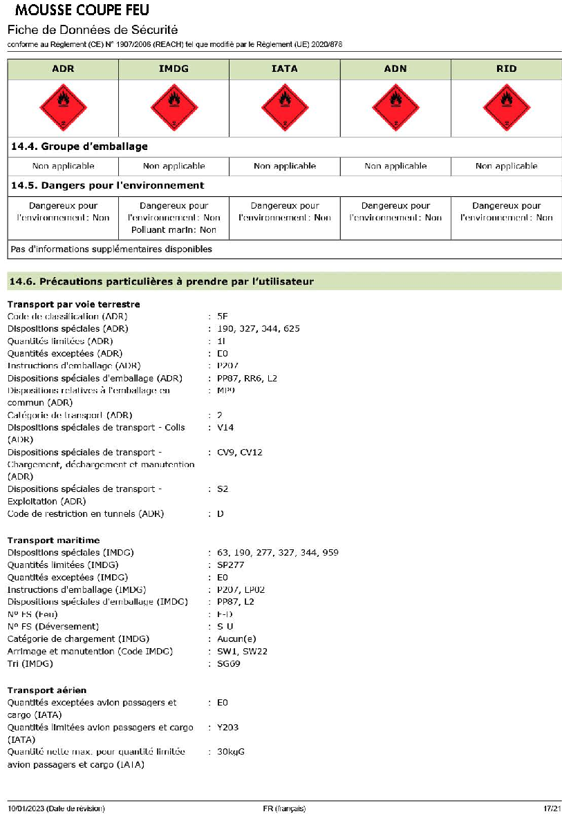 Fiche technique fournisseur