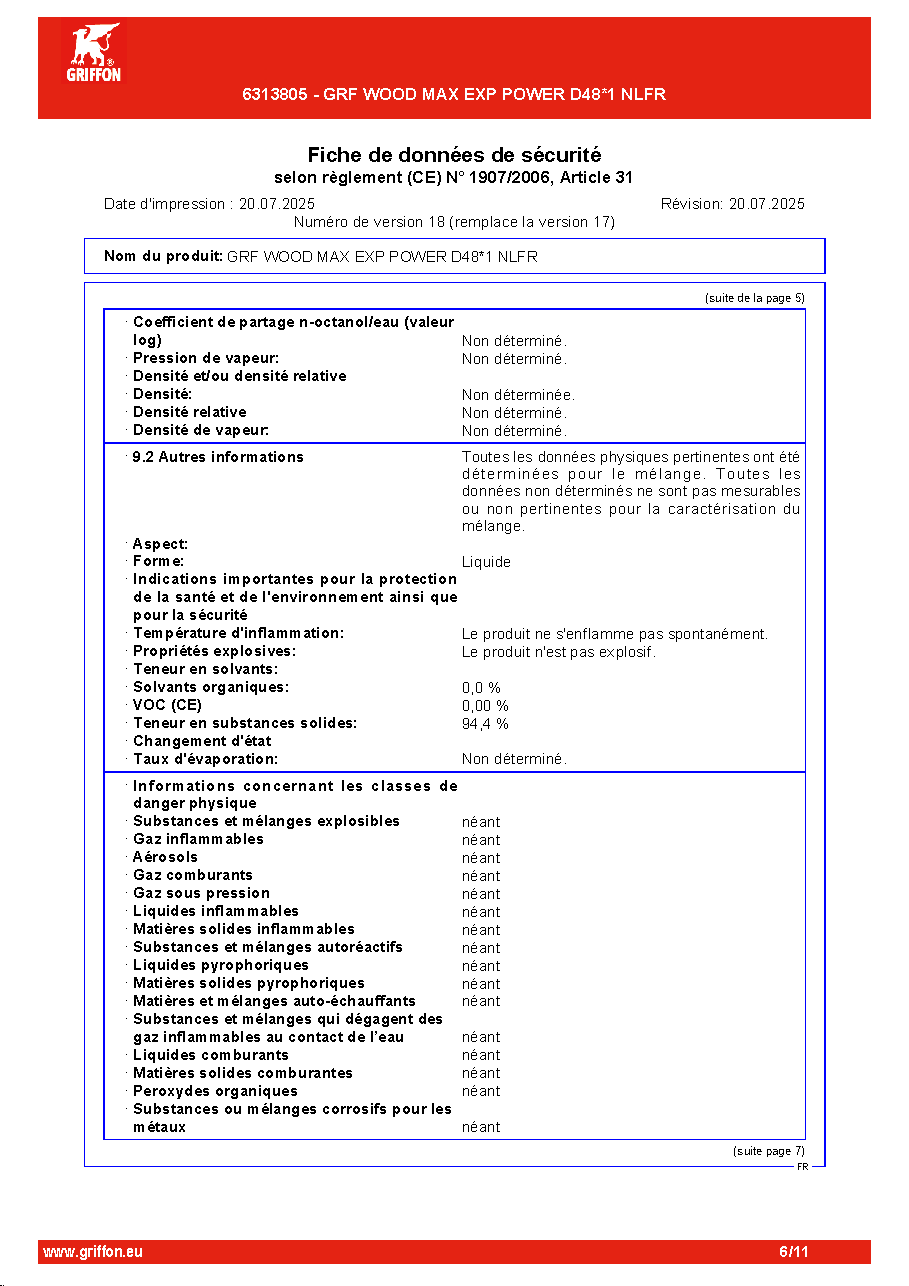 Fiche technique fournisseur