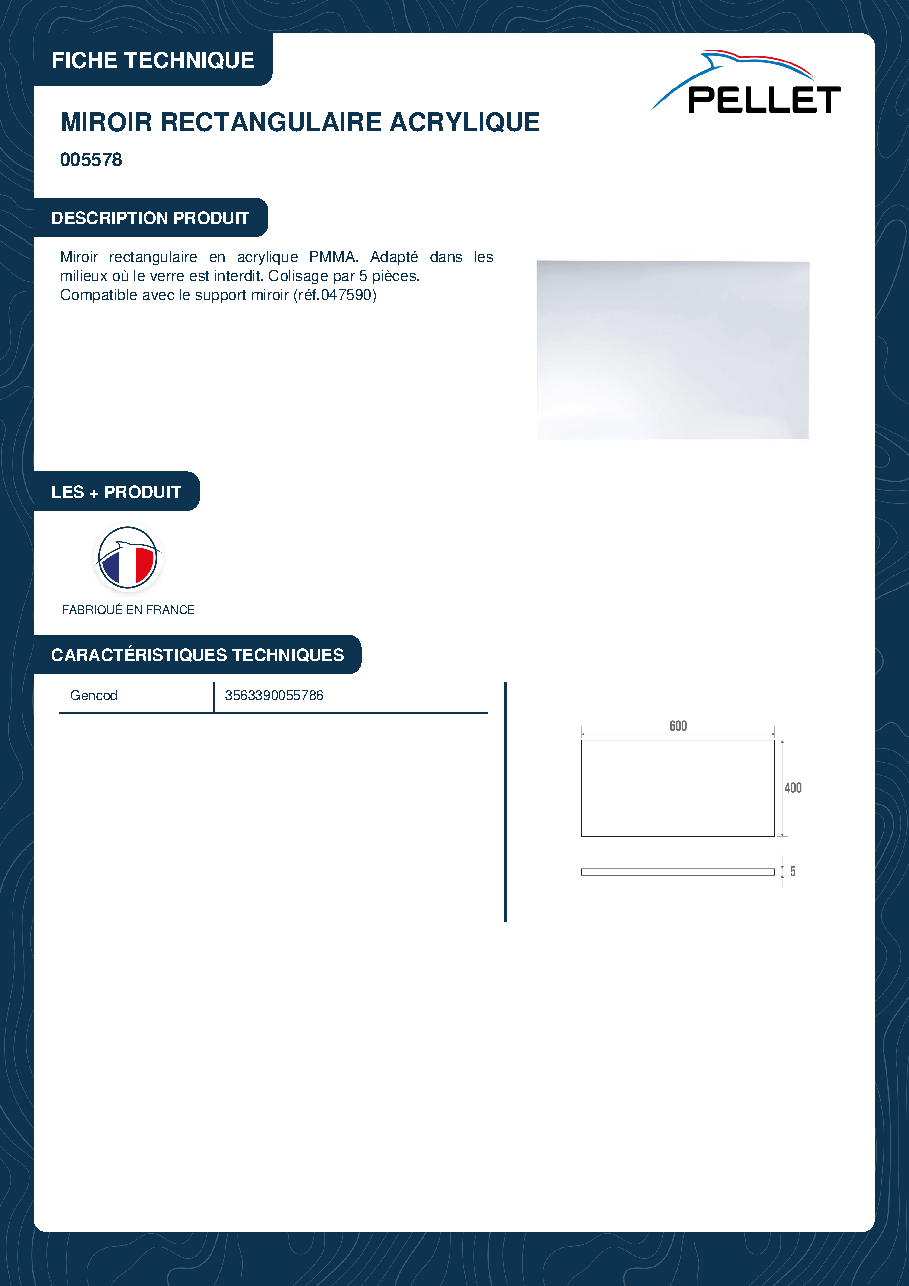 Fiche technique fournisseur
