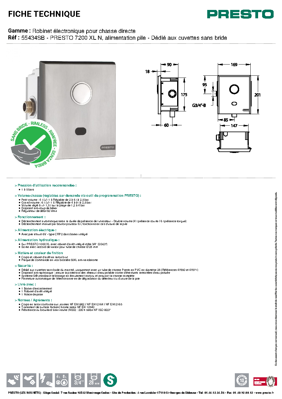 Fiche technique fournisseur