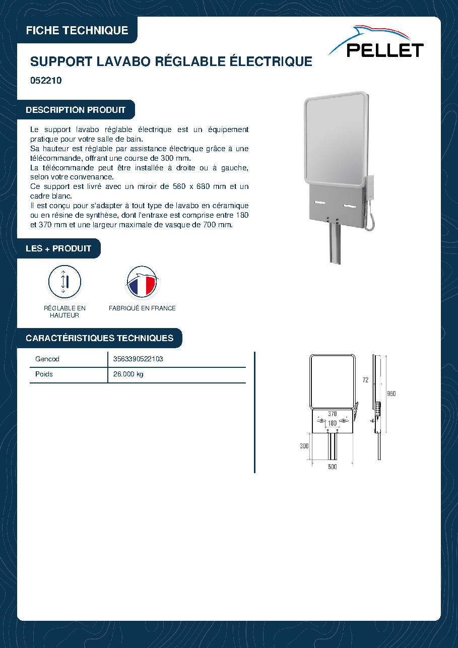 Fiche technique fournisseur