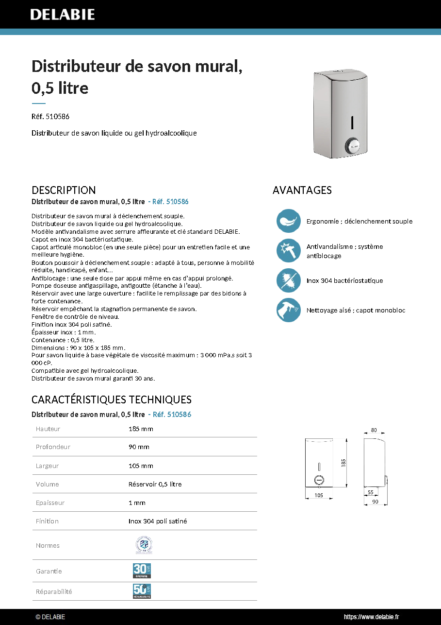 Fiche technique fournisseur
