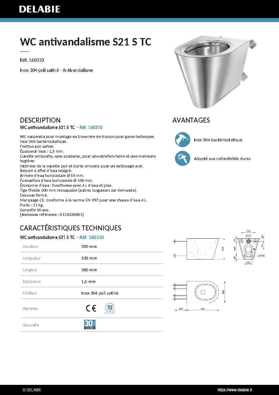 Fiche technique fournisseur