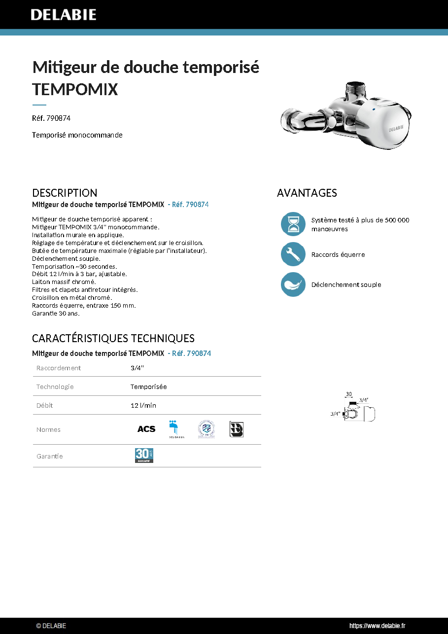 Fiche technique fournisseur