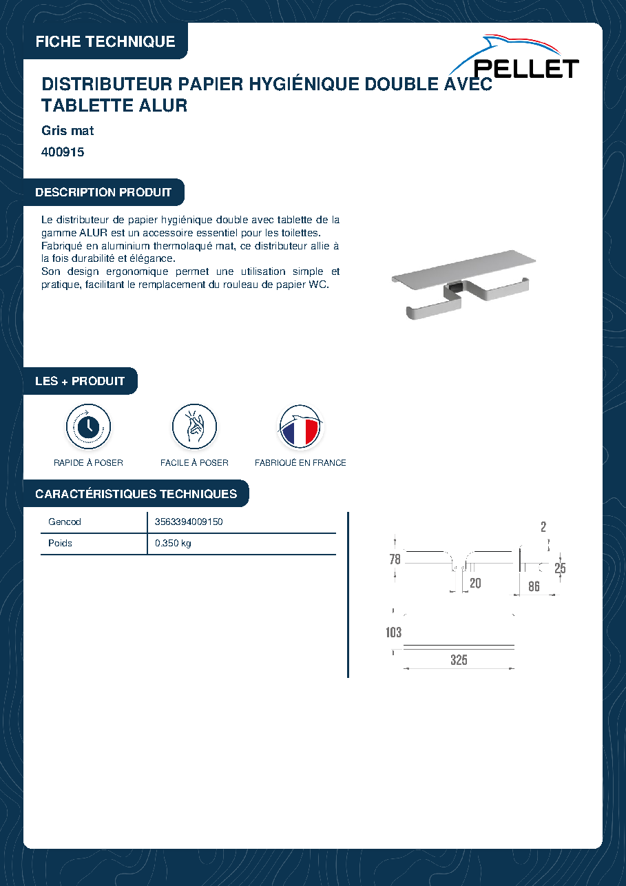 Fiche technique fournisseur
