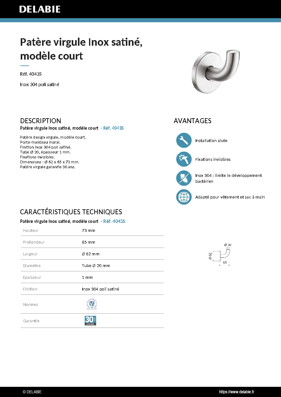 Fiche technique fournisseur