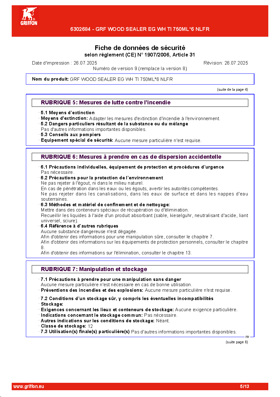 Fiche technique fournisseur
