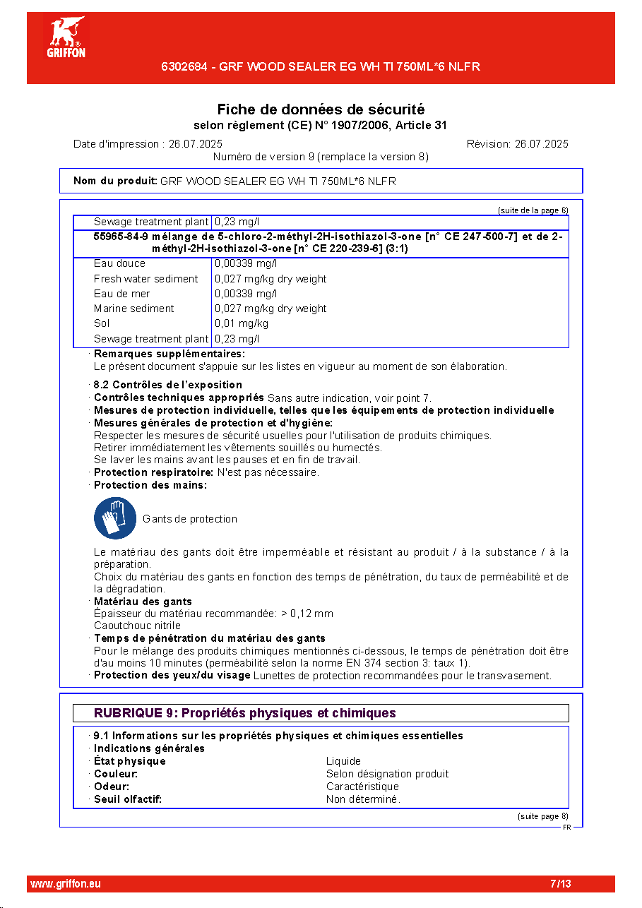 Fiche technique fournisseur