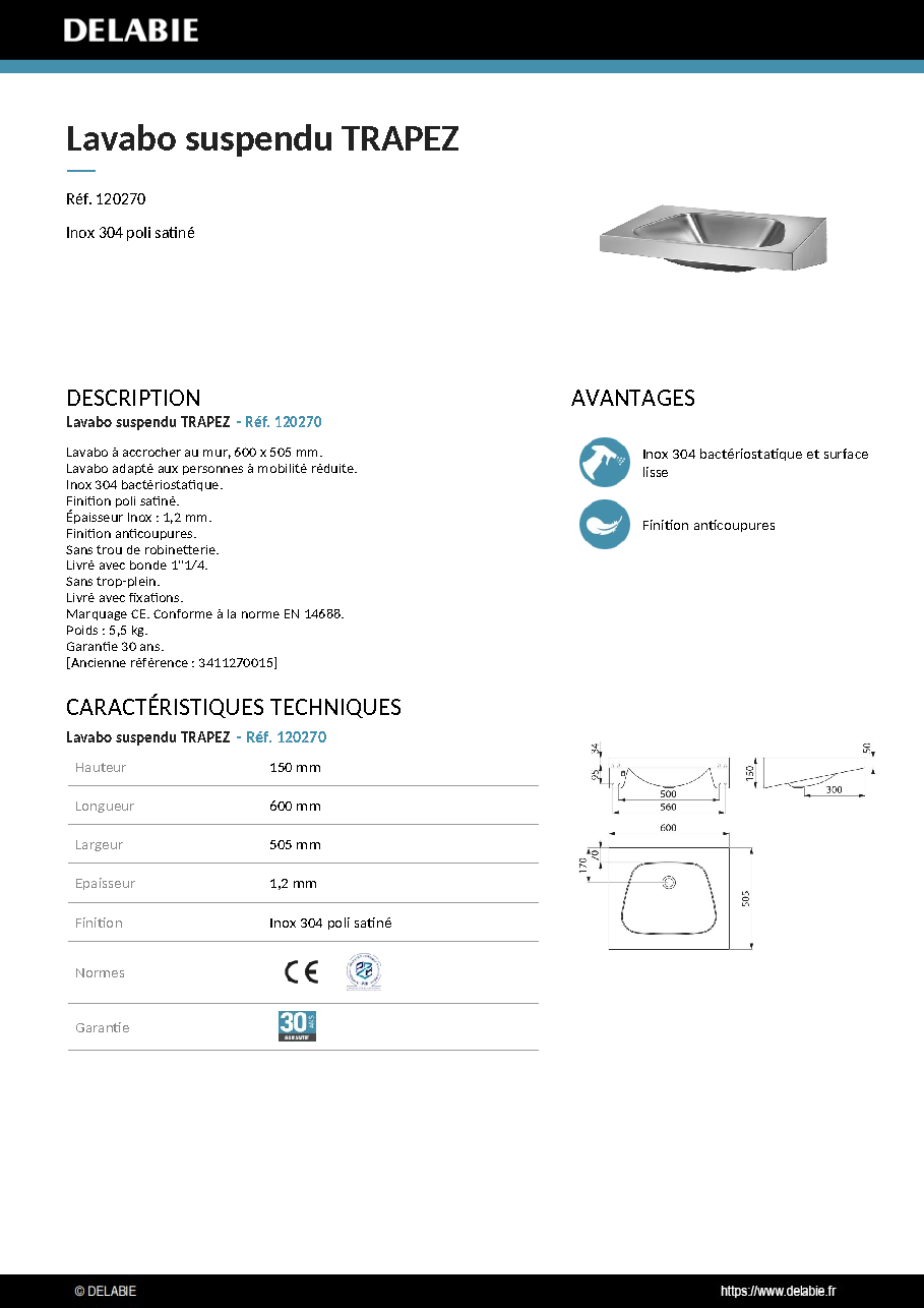 Fiche technique fournisseur
