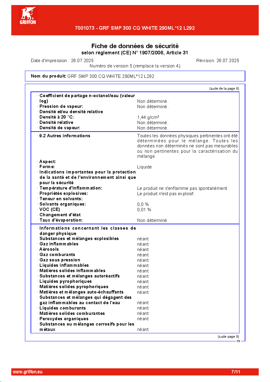 Fiche technique fournisseur