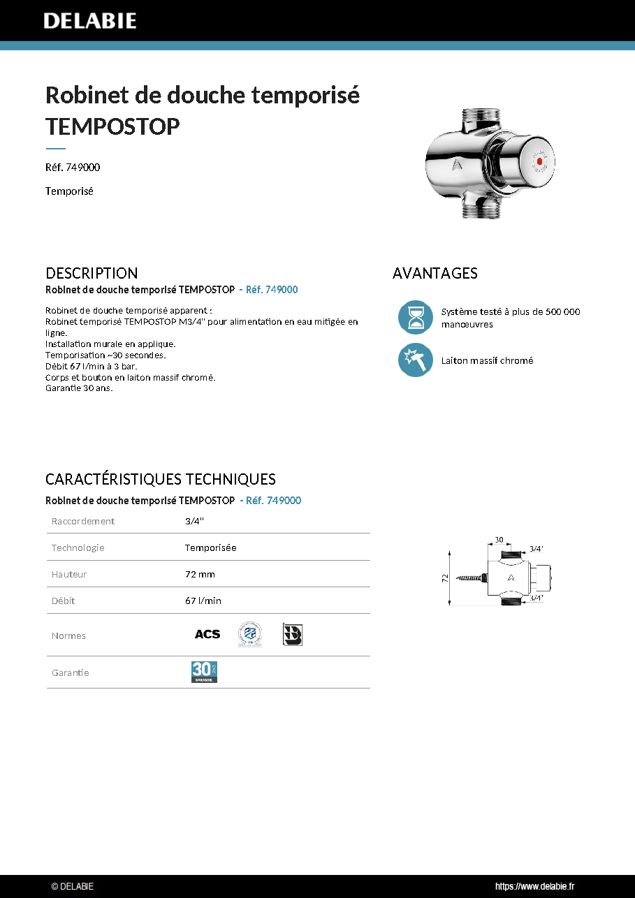 Fiche technique fournisseur
