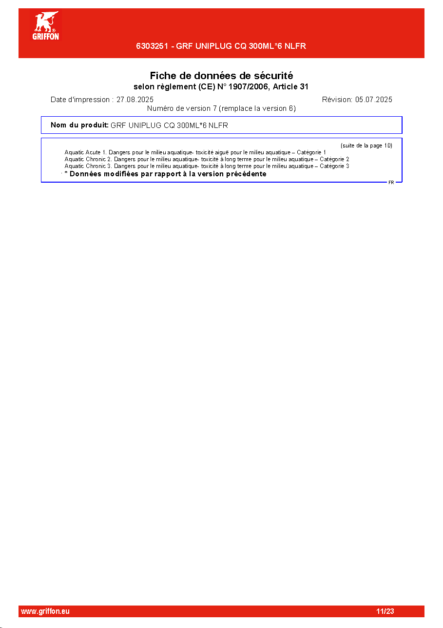 Fiche technique fournisseur