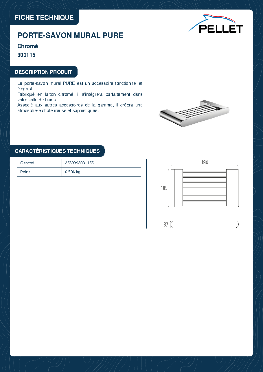 Fiche technique fournisseur