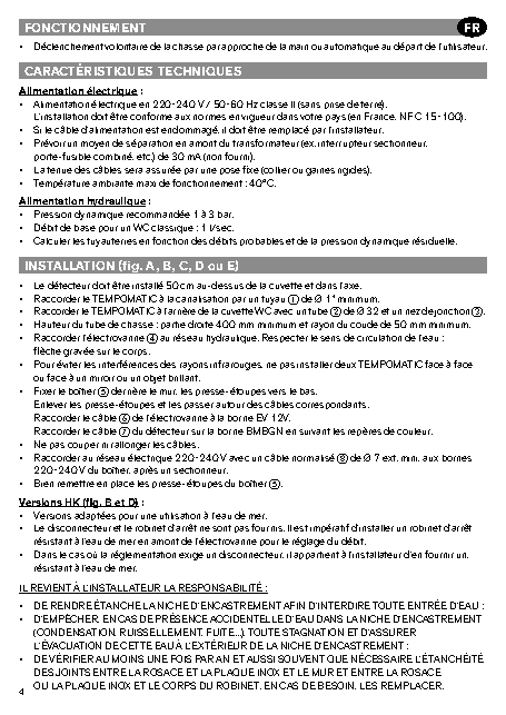 Fiche technique fournisseur