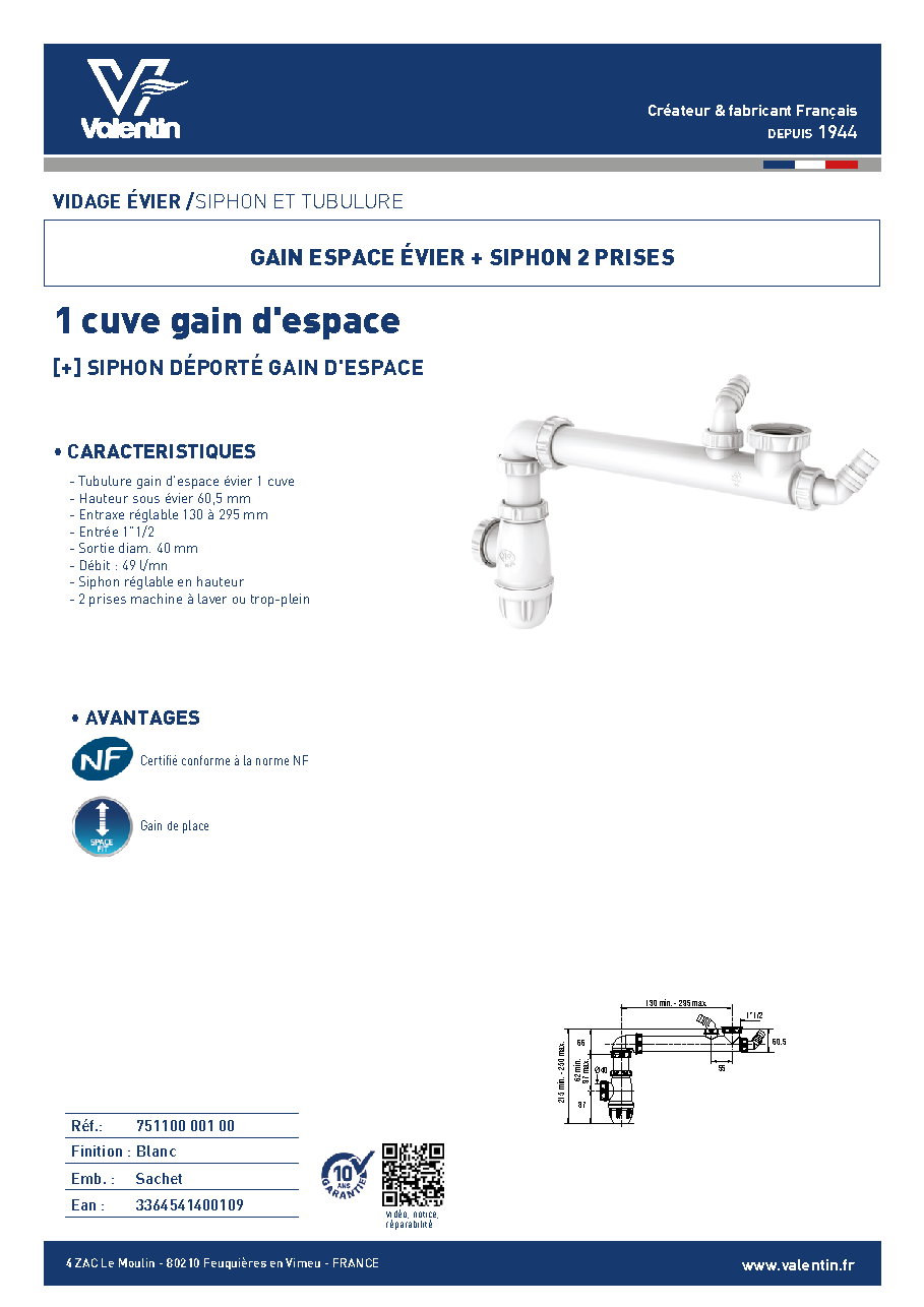 Fiche technique fournisseur