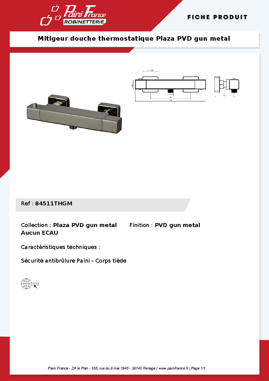Fiche technique fournisseur