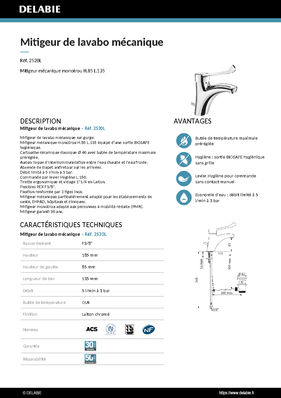 Fiche technique fournisseur