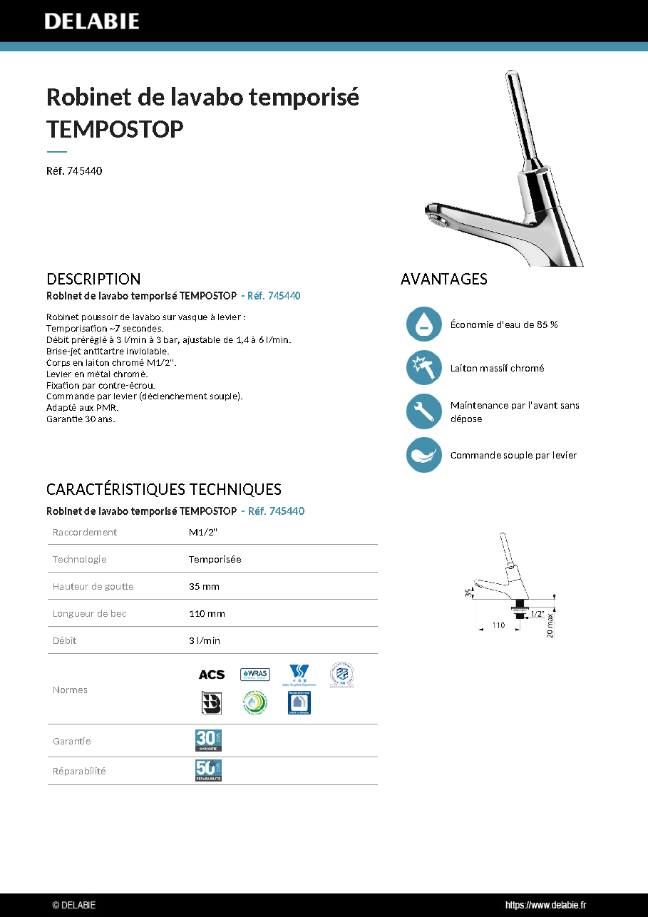 Fiche technique fournisseur