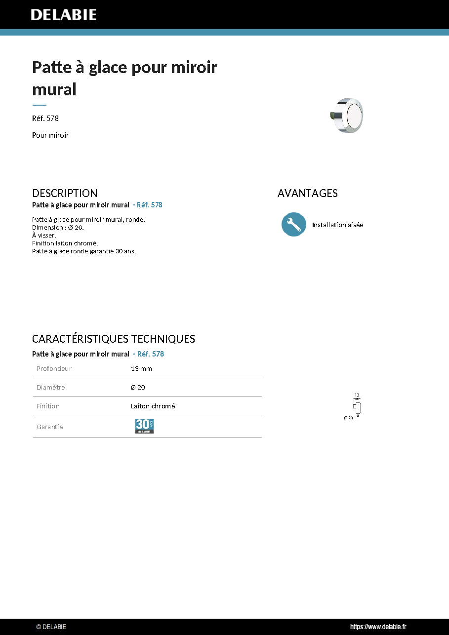Fiche technique fournisseur
