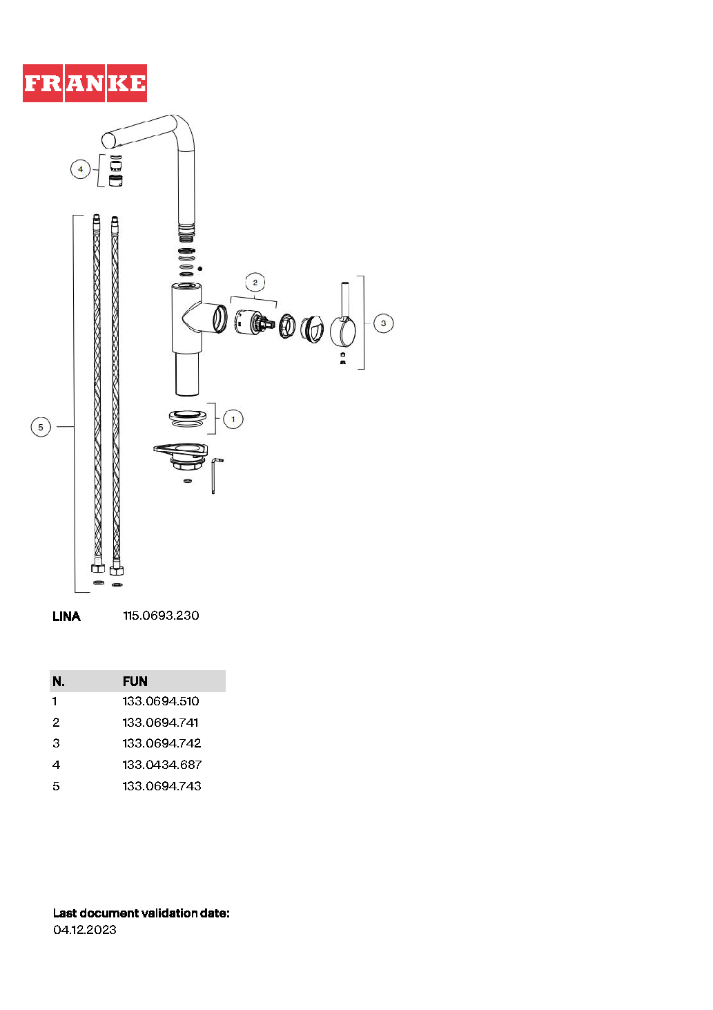 Fiche technique fournisseur