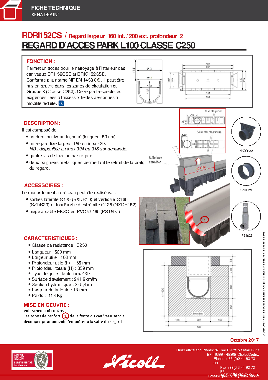 Fiche technique fournisseur
