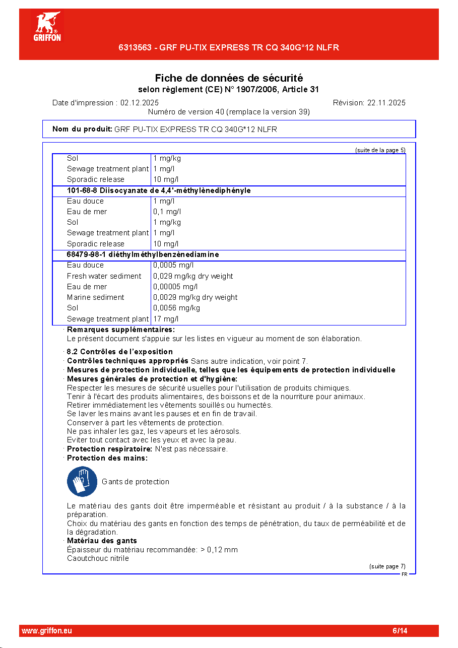 Fiche technique fournisseur
