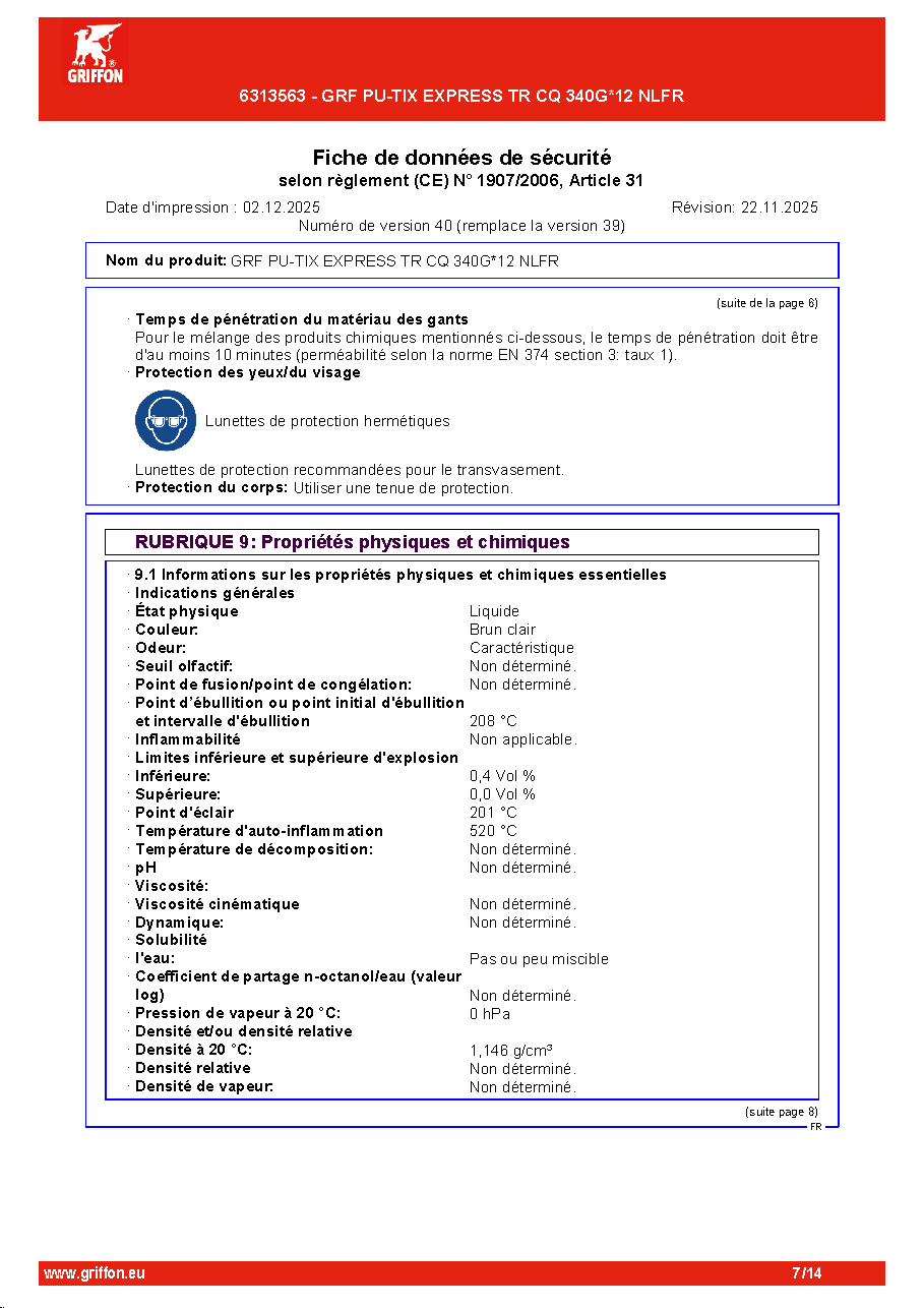 Fiche technique fournisseur