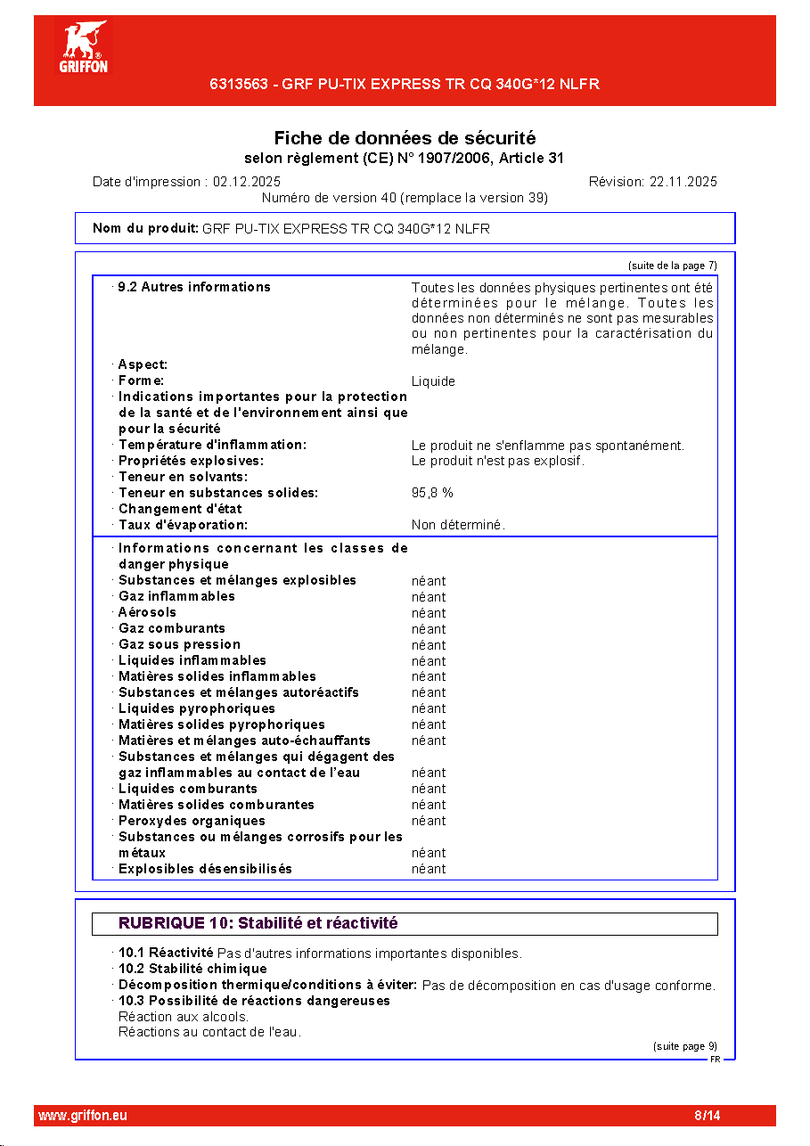 Fiche technique fournisseur