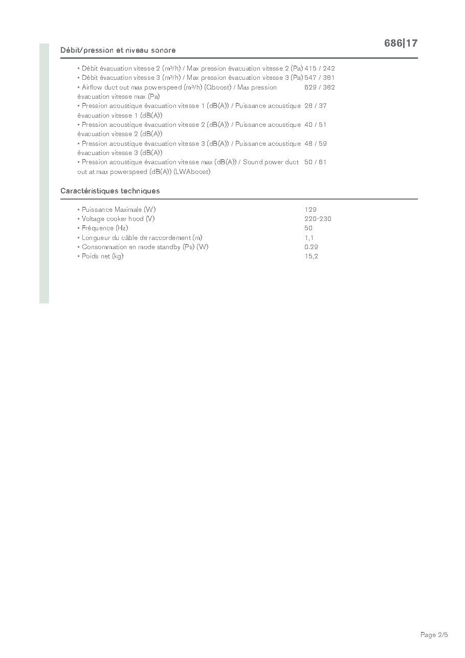Fiche technique fournisseur